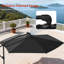 Parasol de terrasse solaire à DEL de 3 m (10 pi) avec réglage facile, toile teintée dans la masse, idéal pour le jardin et la piscine.-1607766503