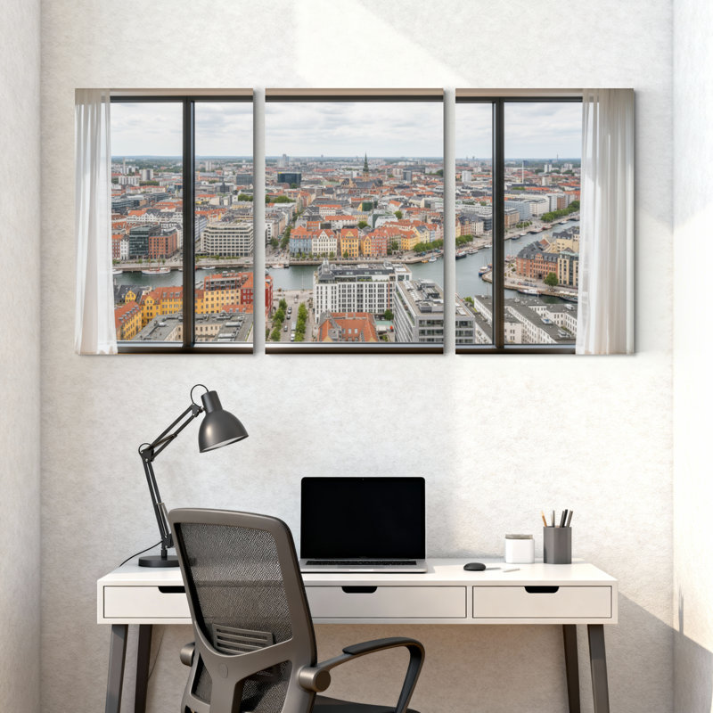 «Scenic & Cityscapes», ensemble de 3 impressions sur toile, H 30 po x l 60 po