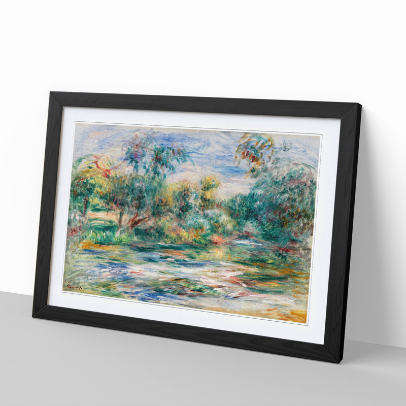 Landscape Vol.1 by Pierre-Auguste Renoir - Picture Frame Painting, 27cm H x 36cm W x 2cm D, Black Framed