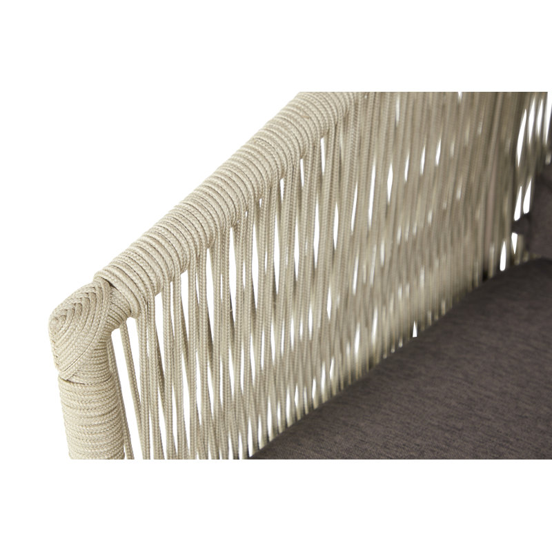 66'' Wide Acacia Patio Sofa with Cushions