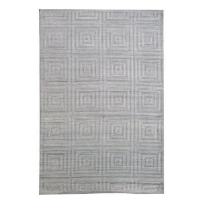 Tapis ivoire en soie fait à la main