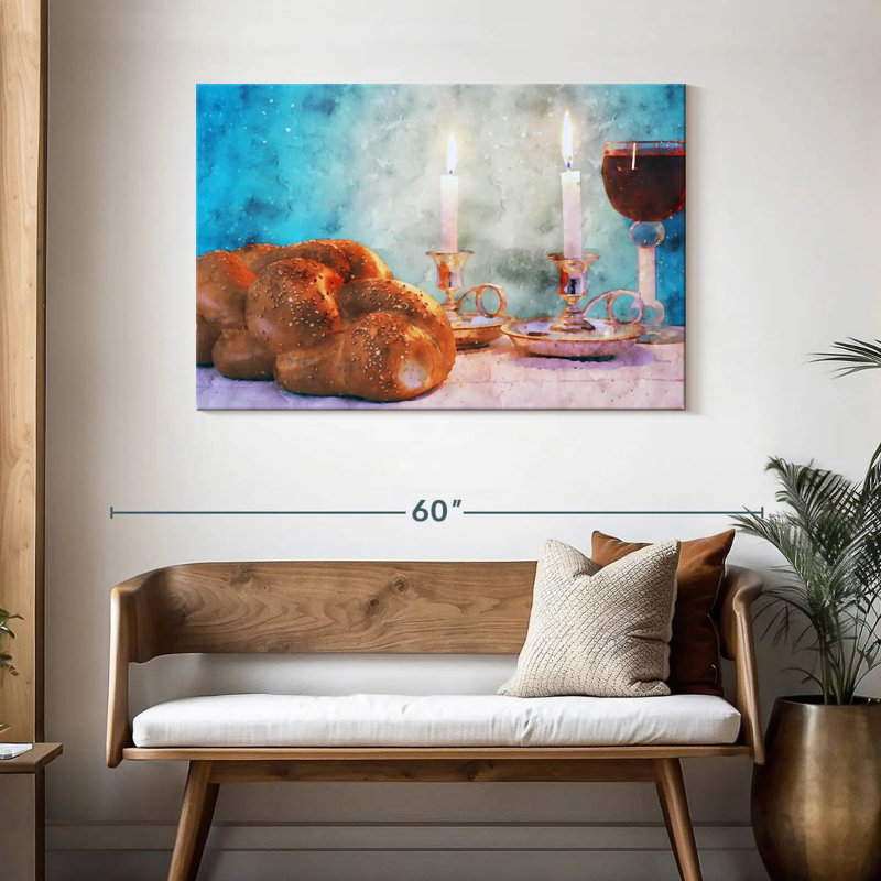 Challah And Wine, 30" H x 45" W