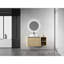 Meuble-lavabo mural 42 po avec lavabo d'art en céramique et 1 tablette de rangement, 2 portes à fermeture douce, contreplaqué