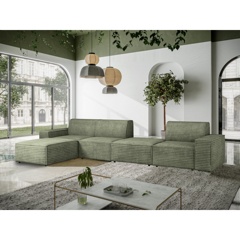Matimila 6 Seater Corner Sofa , Left Hand Facing, Ash Grey