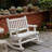 Heavy Duty Loveseat With Wide Curved Seats,Wood Rocking Chair With Log Design,For Patio, Backyard, Garden