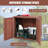 Water Resistant Fir Solid Wood Cabinet Deck Box in Reddish Brown