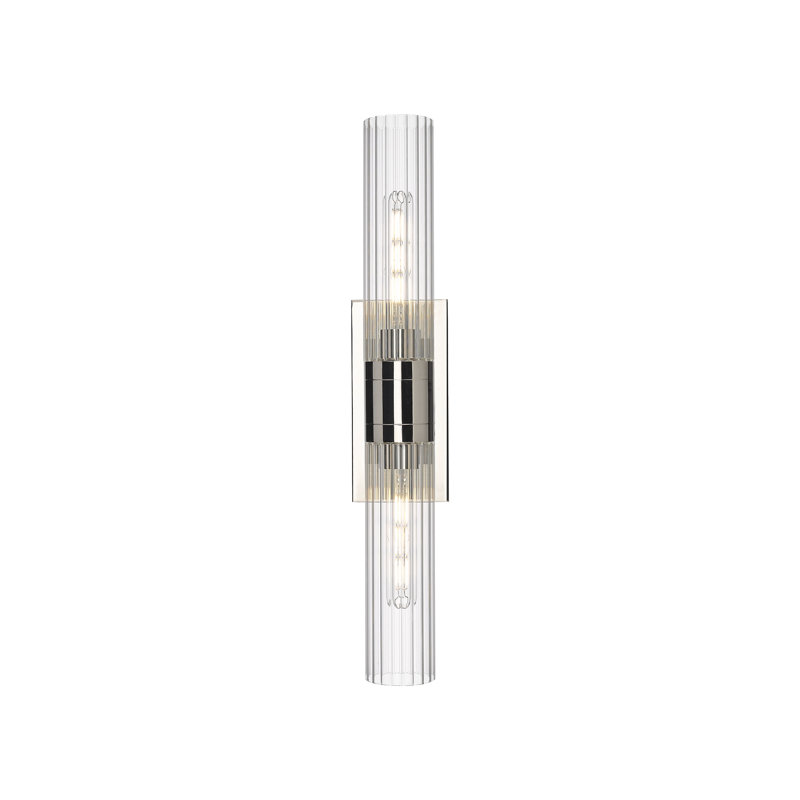 Mahlik 2 - Light Dimmable Vanity Light, Clear, Polished Nickel
