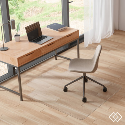 Harmony Studio Chair Mat for Hard Floors, 45" x 53" with Lip, Clear