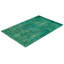 Tapis vert / ivoire surteint de conception unique 4 pi 1 po x 6 pi 2 po Overdyed