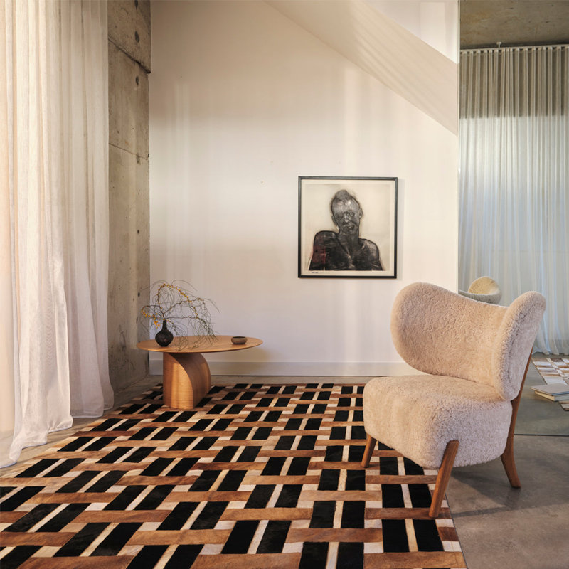 ART HIDE X GREG NATALE Area Rug, Caramel, Rectangle 9' x 12'3"