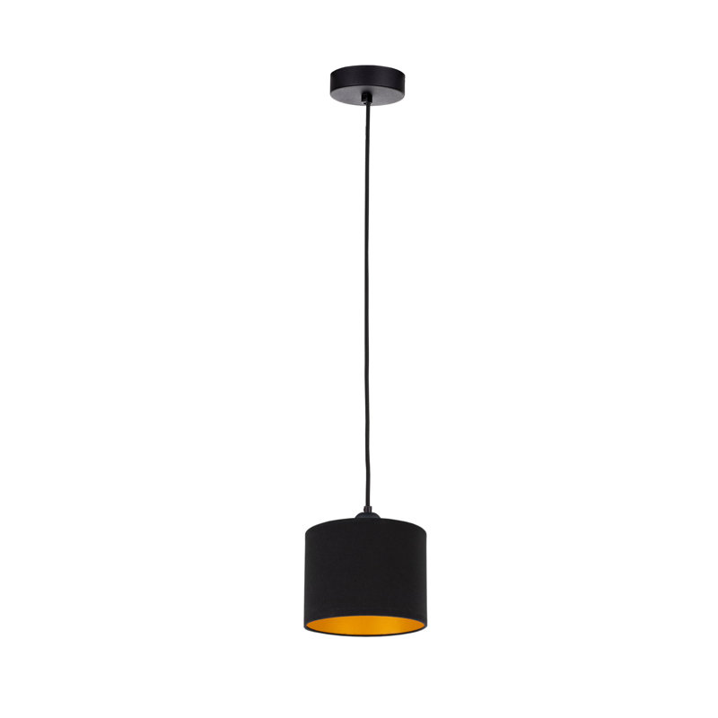 Marciella - Light Drum Pendant, Black, 21cm H x 54cm W, 2