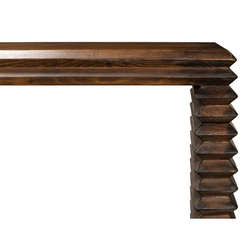 Stacked 63'' Solid Wood Console Table