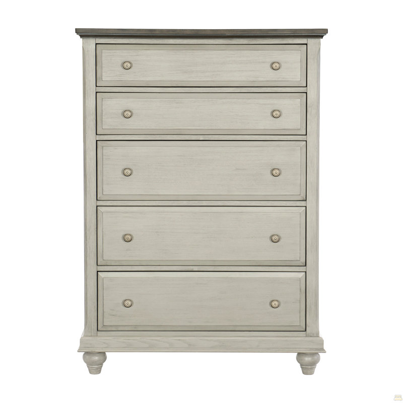 Commode 1 pièce 5X tiroirs brun foncé