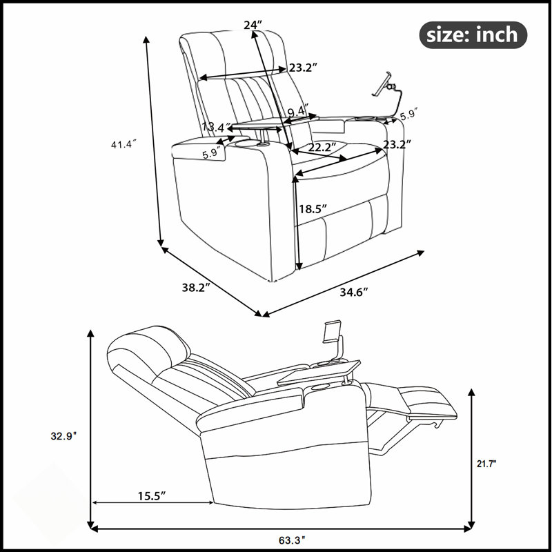 270° Power Swivel Recliner With Hidden Arm Storage, LED Light Strip, And Multiple Holders For Ultimate Comfort And Functionality