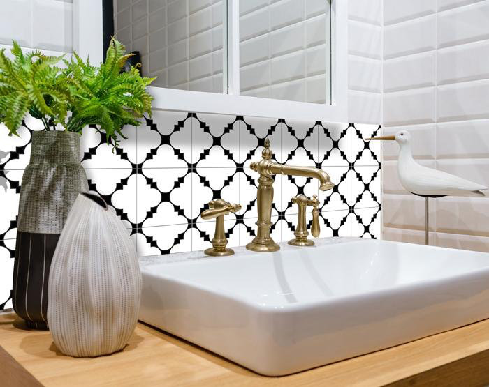Tic Tac Tiles Peel and Stick Removable Stick on Kitchen Backsplash Bathroom 3D Natural Concrete Tiles (12-Sheet) (African Night)