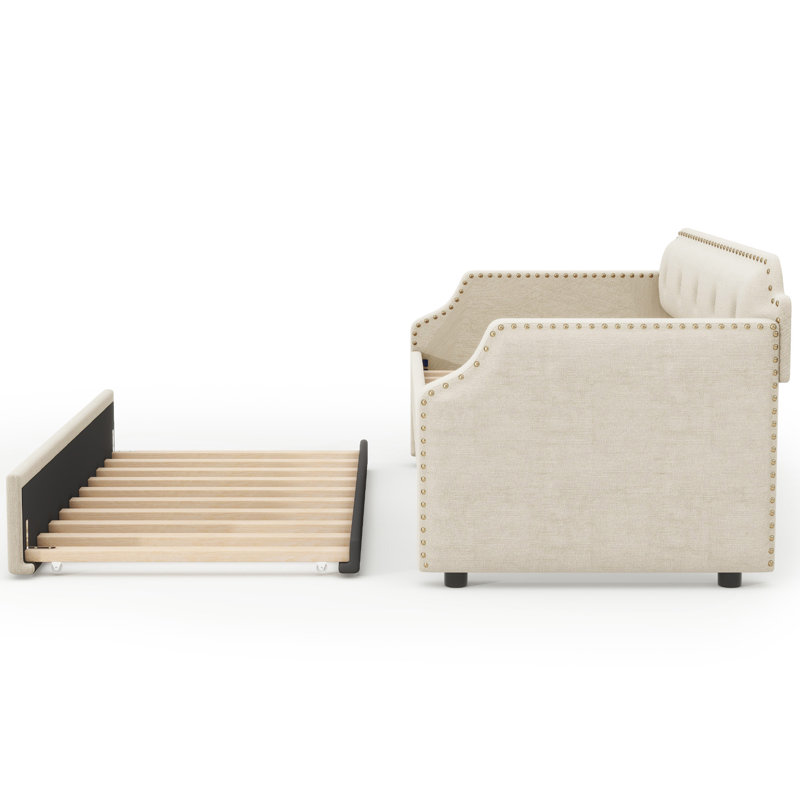 Rafeeq Upholstered Daybed, Beige