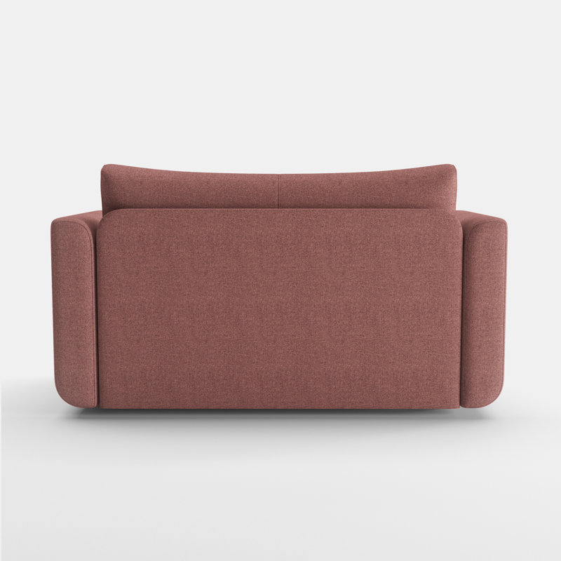 Canapé-lit à accoudoirs carrés 50 po Jalyn, Polyester rose poussiéreux