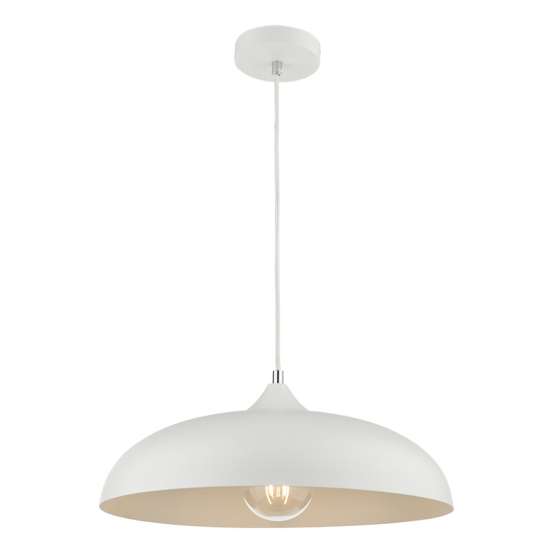 Calzada 1 - Light Dome Pendant, White, 45cm x 30 cm