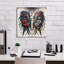 Toile épique «Wings and Roses White» par Rey Klimt, 18 po x 18 po-1161259674