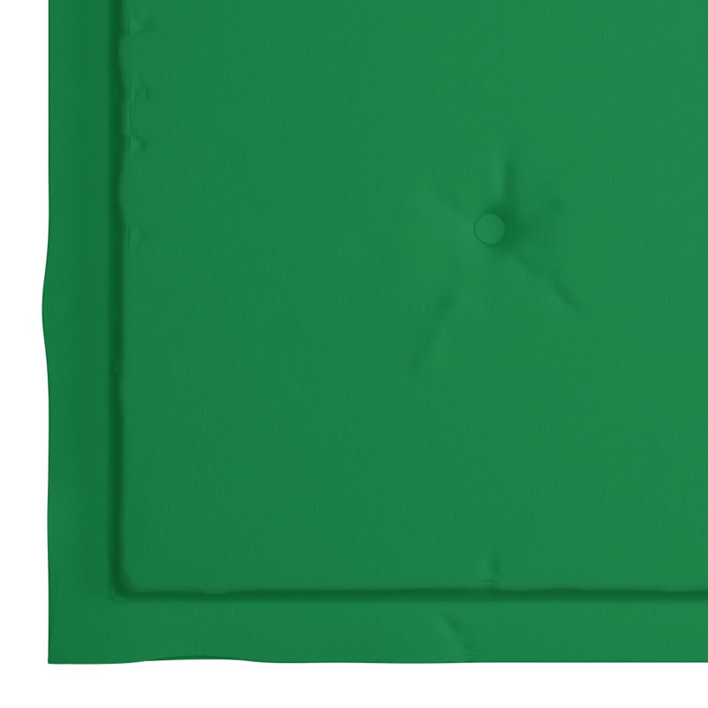 Chaise de patio en teck avec coussins Tannum, Polyester vert