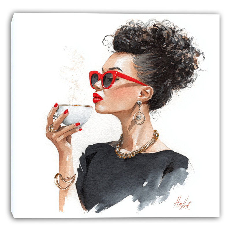 Art mural sur toile tendue Gilded Pause, H 20 po x l 20 po