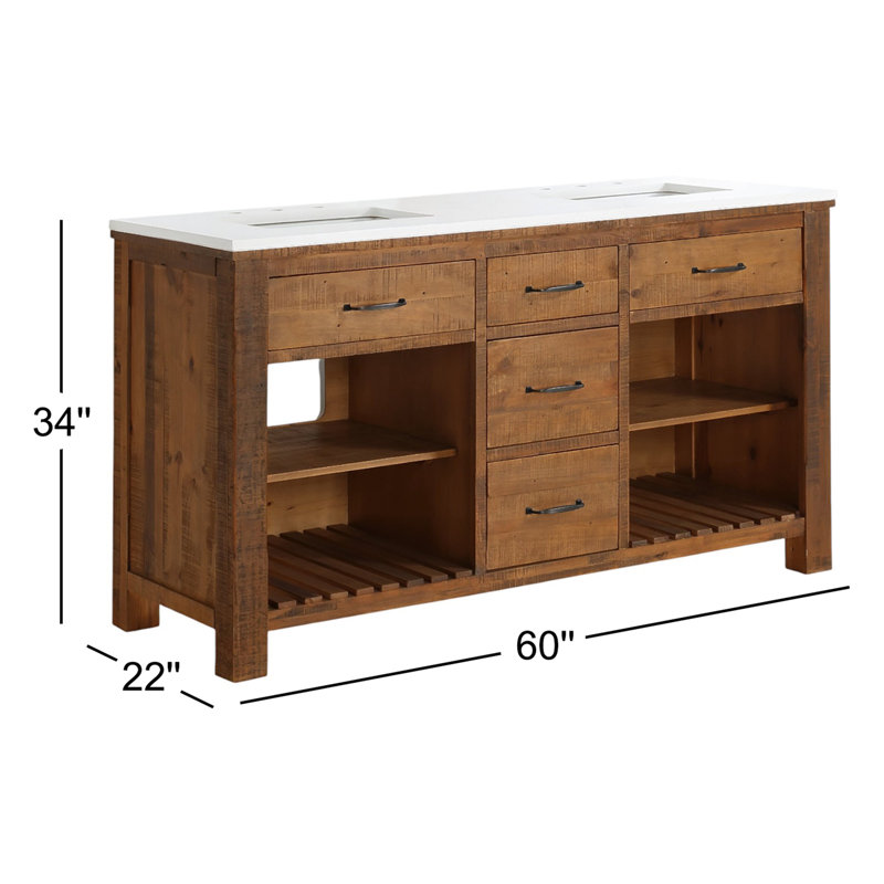 New farmhouse 60" Double Vanity