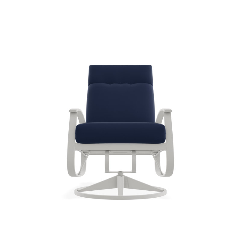 Belle Isle Outdoor Lounge Chair, Canvas Navy Sunbrella® Canvas, Snow