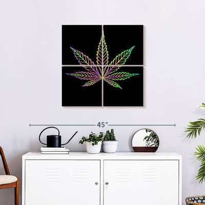 Holographic Cannabis Leaf