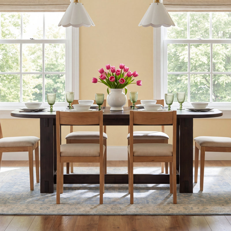 Keaton Oval Dining Table Dark Brown