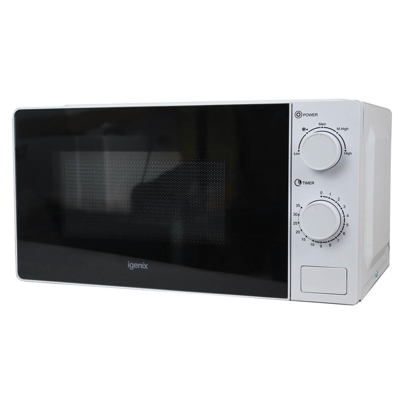 Igenix 20L 700W Manual Microwave White, White