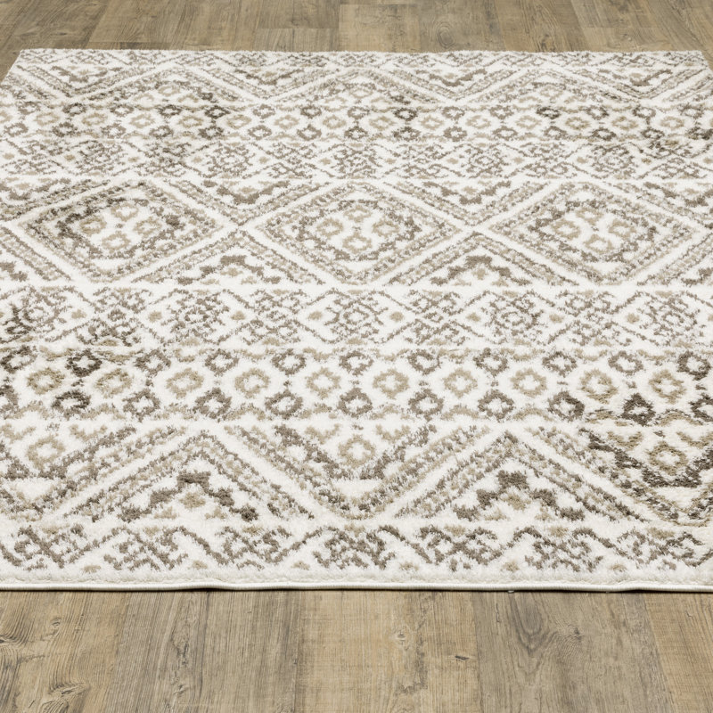 Tapis brun / beige Lorely, Rectangle 9 pi 11 po x 13 pi