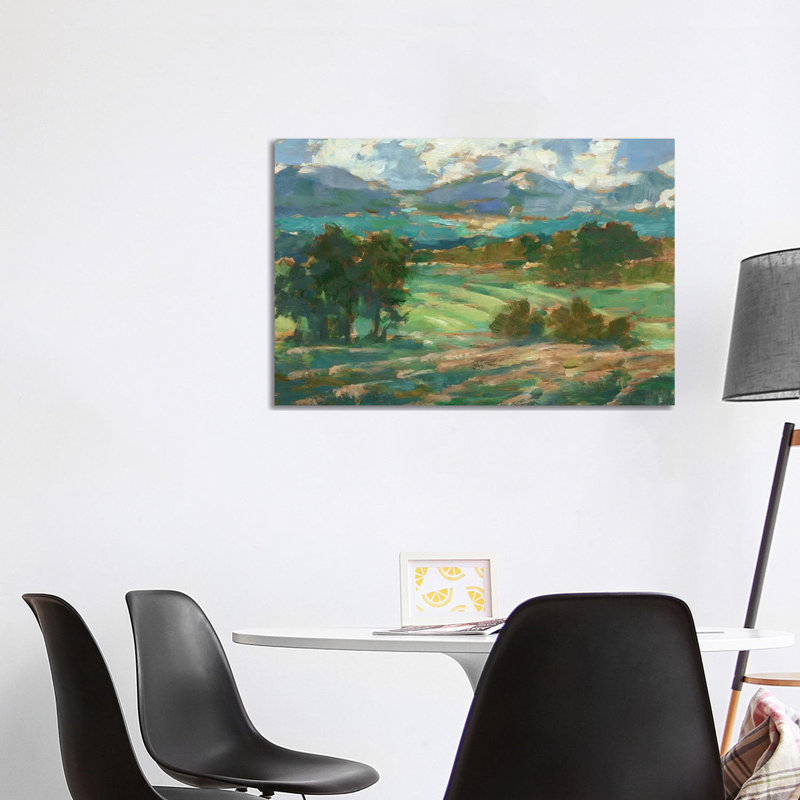 «Rolling Farmland I» par Ethan Harper - reproduction d'art, Toile tendue, Pas de tapis, H 26 po x l 40 po x 1,5 po