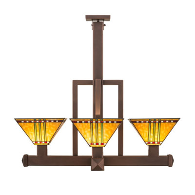 Luminaire suspendu pour îlot de cuisine 4 lumières Theolia
