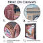 «Pink Arc De Triomphe Windows View - Paris», ensemble d'art mural sur toile-668613901-668613890