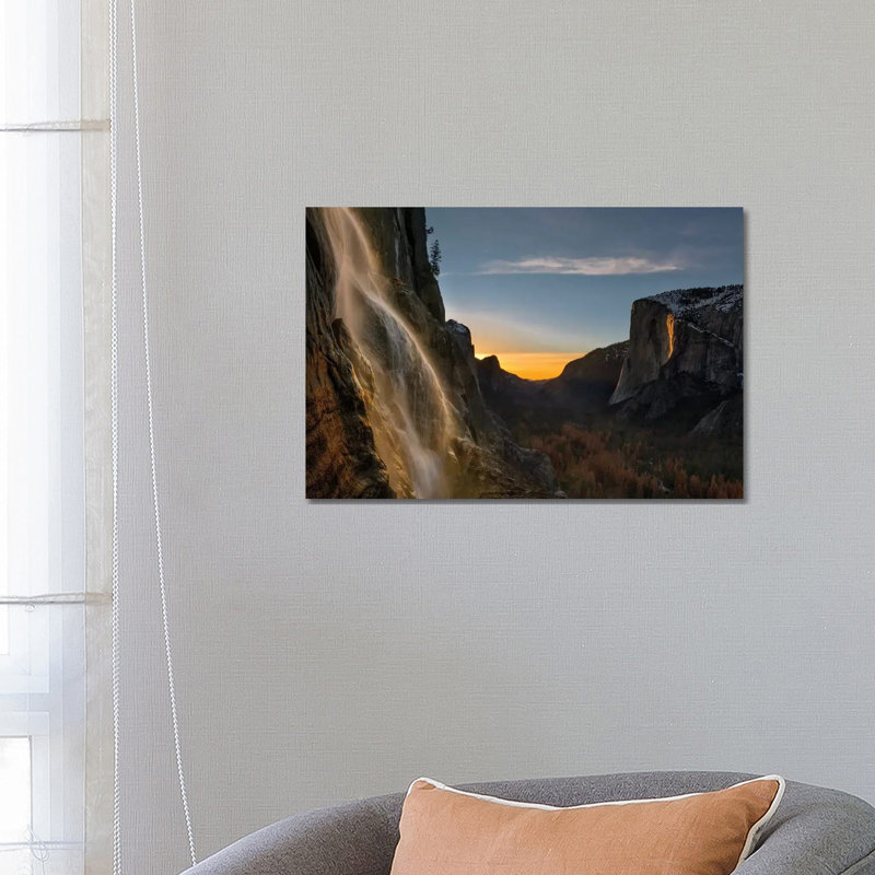 Yosemite Firefall 1 Piece Wrapped Canvas Wall Art
