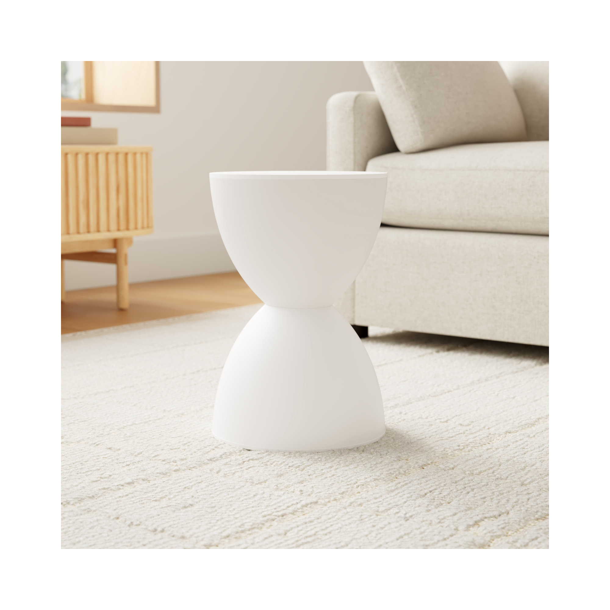 Burgess Accent Stool, White