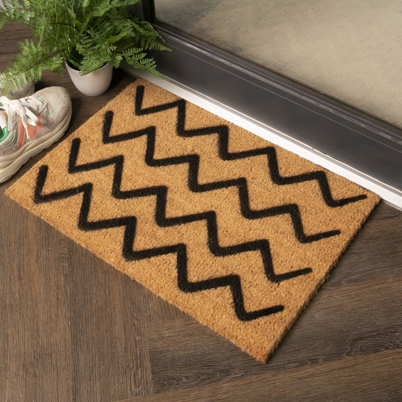 Iralene Non-Slip Chevron Outdoor Doormat