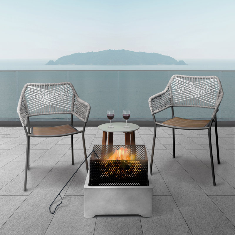 Square Steel Wood Burning Smokeless Fire Pit