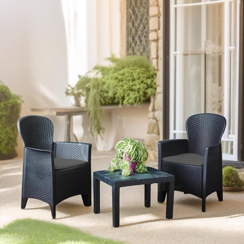 2 - Person Patio Dining Set with Rectangular Table