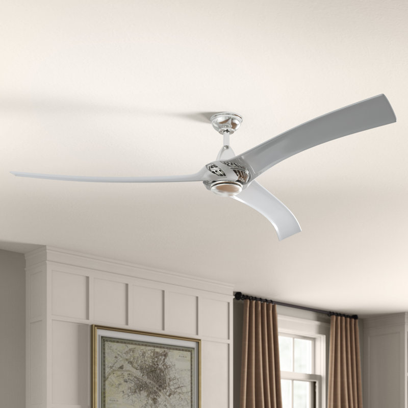Ventilateur de plafond hélice à DEL à 3 pales de 62 po avec télécommande et ensemble d'éclairage inclus Burwell