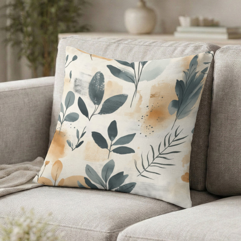 Coussin Floral - Coussin Boho, H 18 po x l 18 po