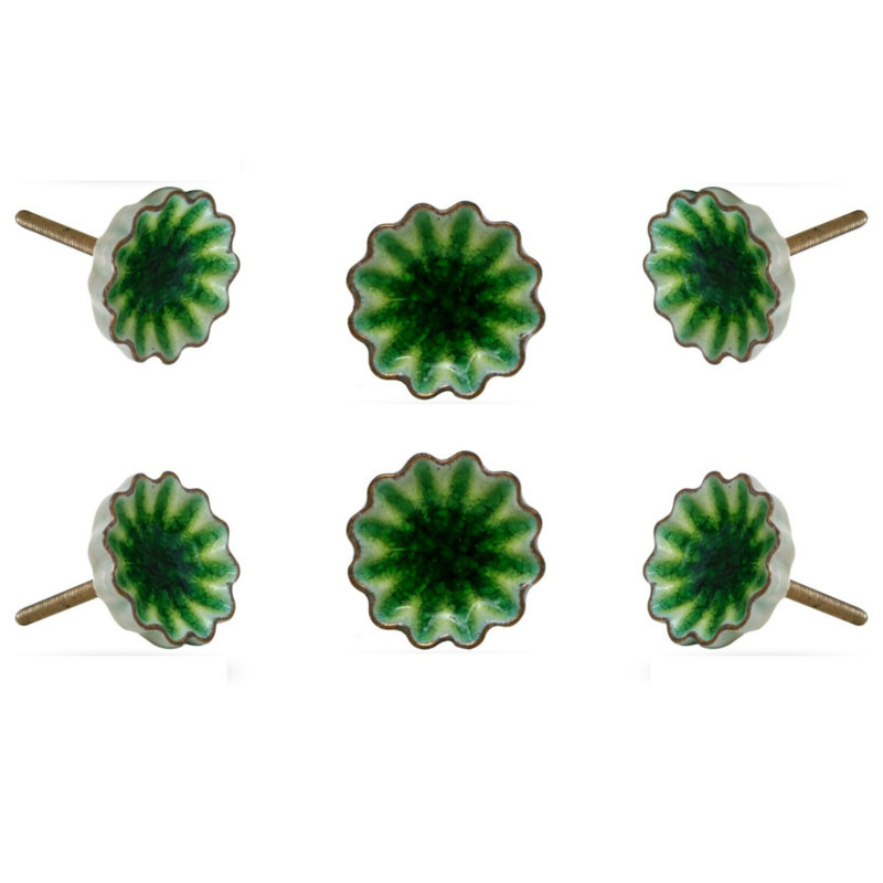 Paquet multiple de 1,6 boutons de fantaisie Alice, Vert, Or