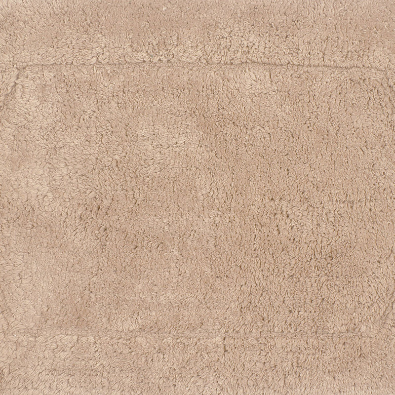 Morissette 100% Cotton Bath Rug, Non-slip, Absorbent, Machine Washable, Quick Dry 2 PCs set (21x34 / 24x40), Linen