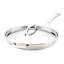 Anolon Everlast Tri-Ply Clad Frying Pan With Lid And Helper Handle, 12.5-Inch, Stainless Steel