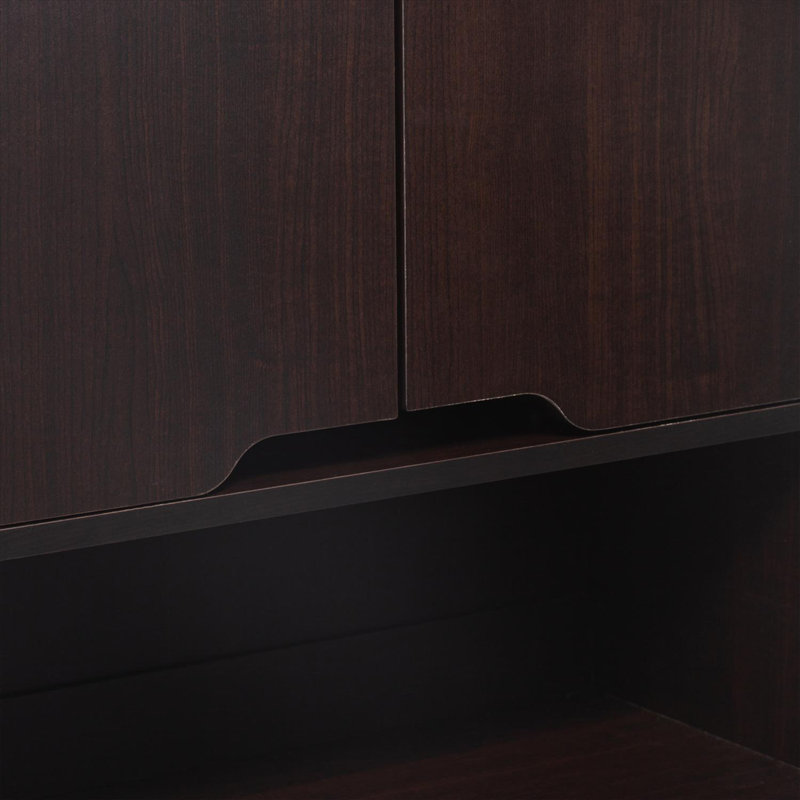Espresso Wood Adjustable Over-the-Toilet Storage Cabinet