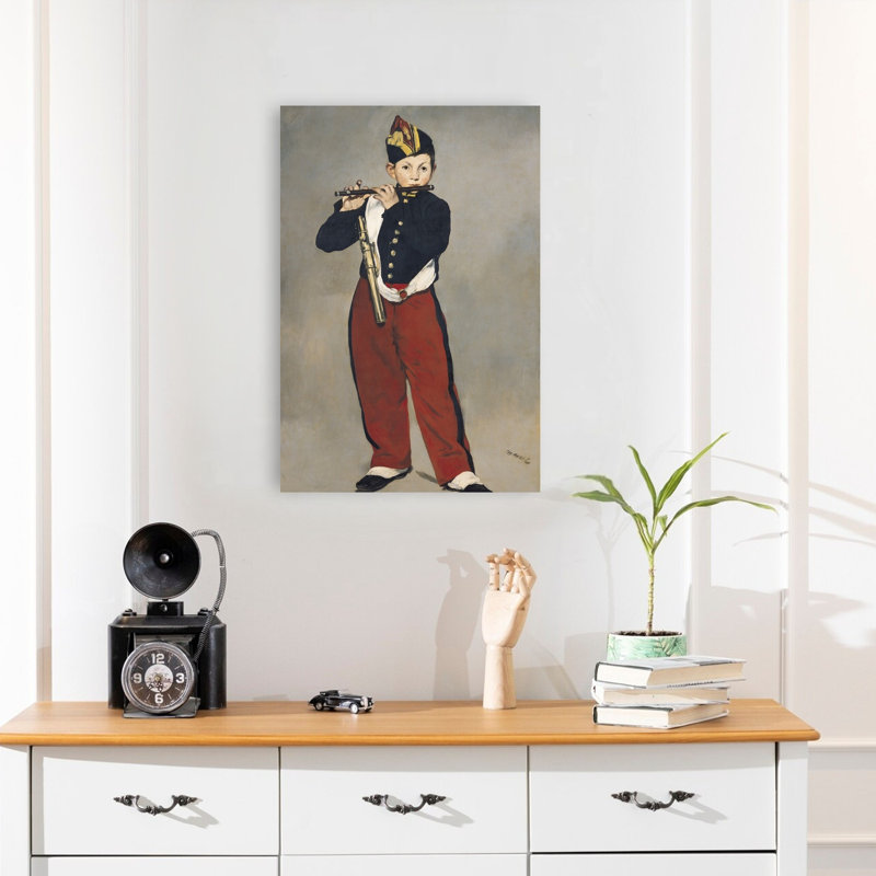 Le Fifer, 1866 Estampe d'art mural abstrait contemporain, H 24 po x l 16 po