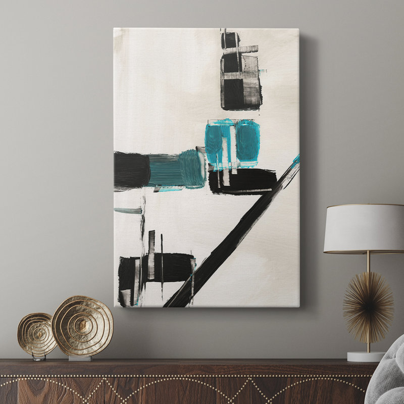 Geometry Notes I -Custom Wrapped Gallery Cavas, 18" H x 12" W