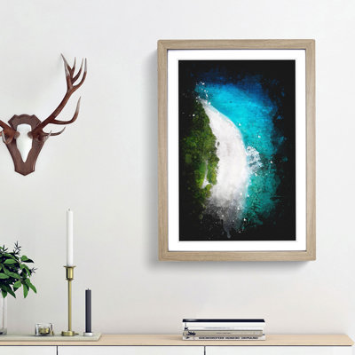 Maldives Paradise Beach Paint Splash - Picture Frame Graphic Art