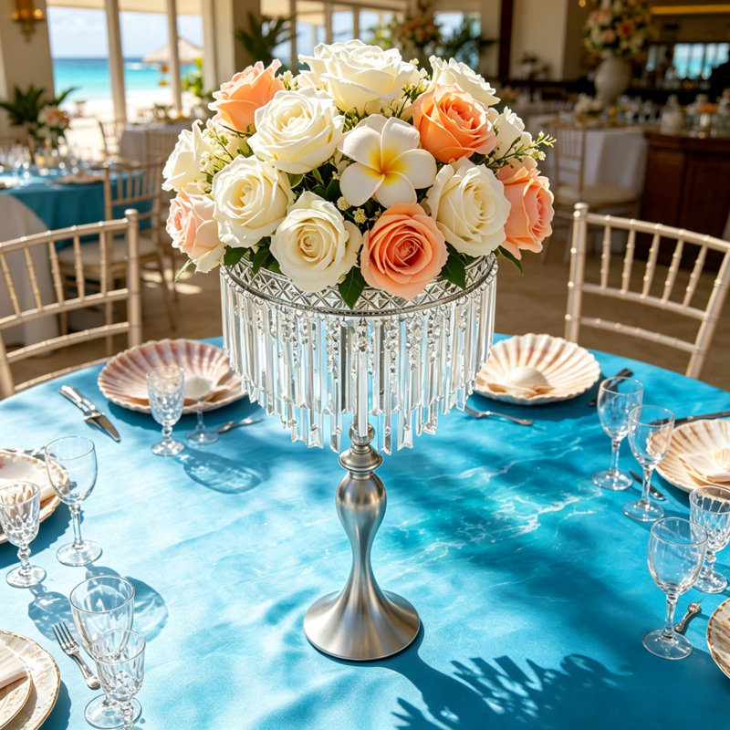 Support à fleurs en cristal