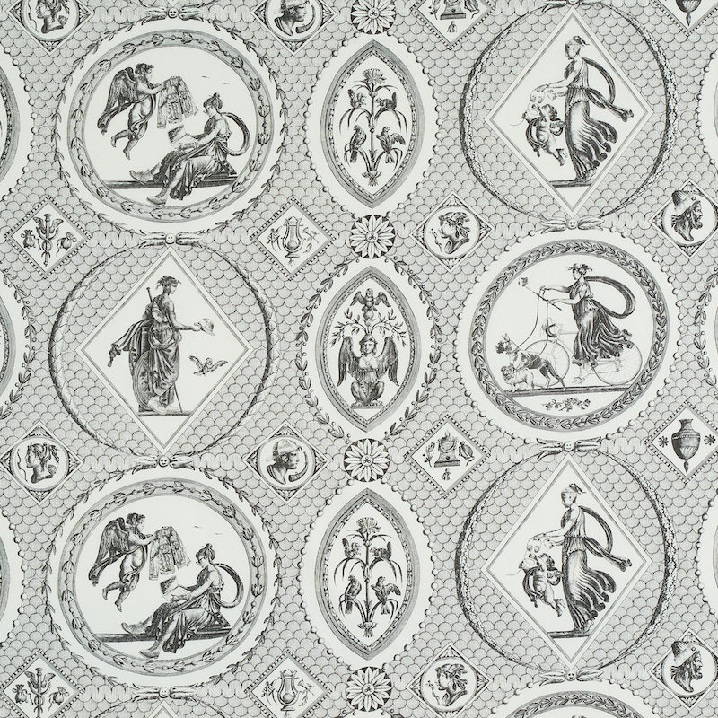 Tissu 100% coton Les Scenes, Noir